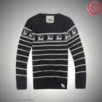 heren abercrombie and fitch v-hals truien gestreept moose pattern zwart Lage Prijs y5ltx533